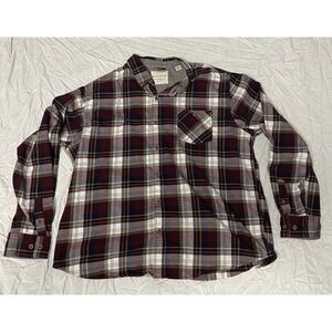 Weatherproof Vintage Mens XXL Plaid Flannel Shirt Button Down Cotton